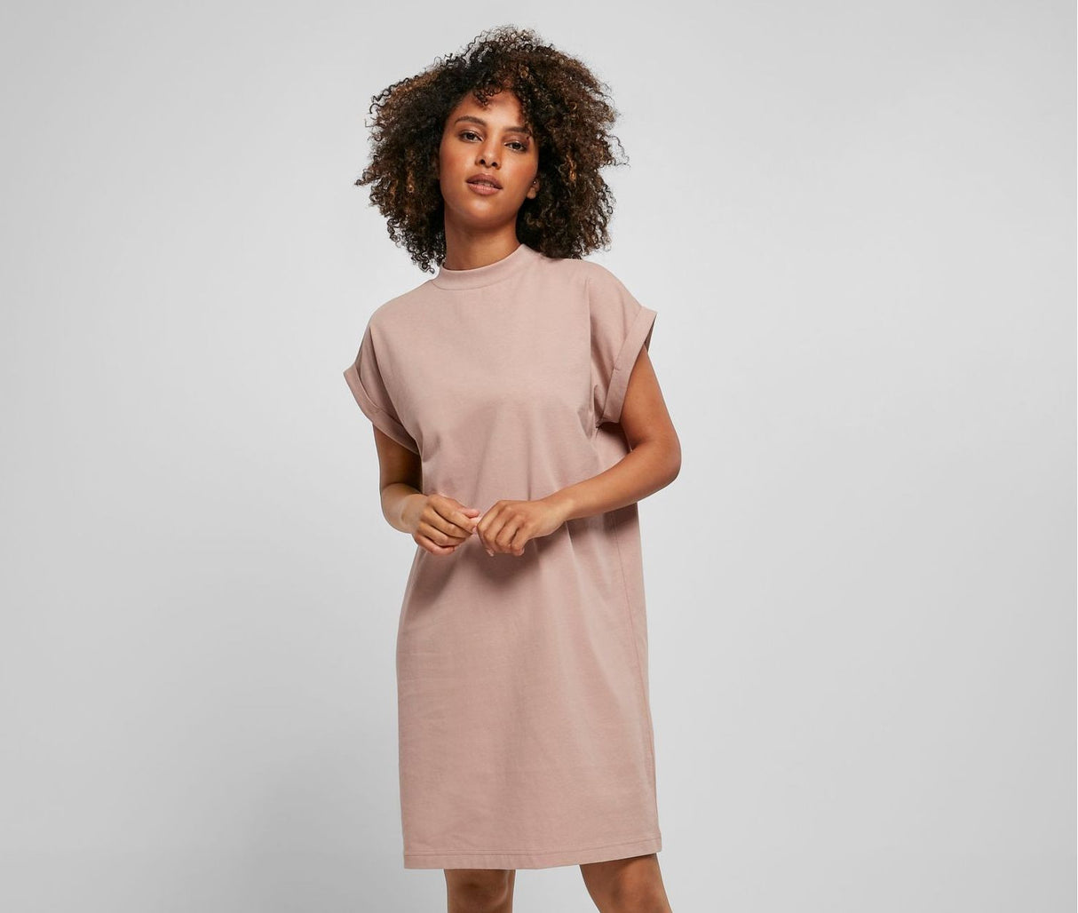 BUILD YOUR BRAND Ladies Turtle Extended Shoulder Dress