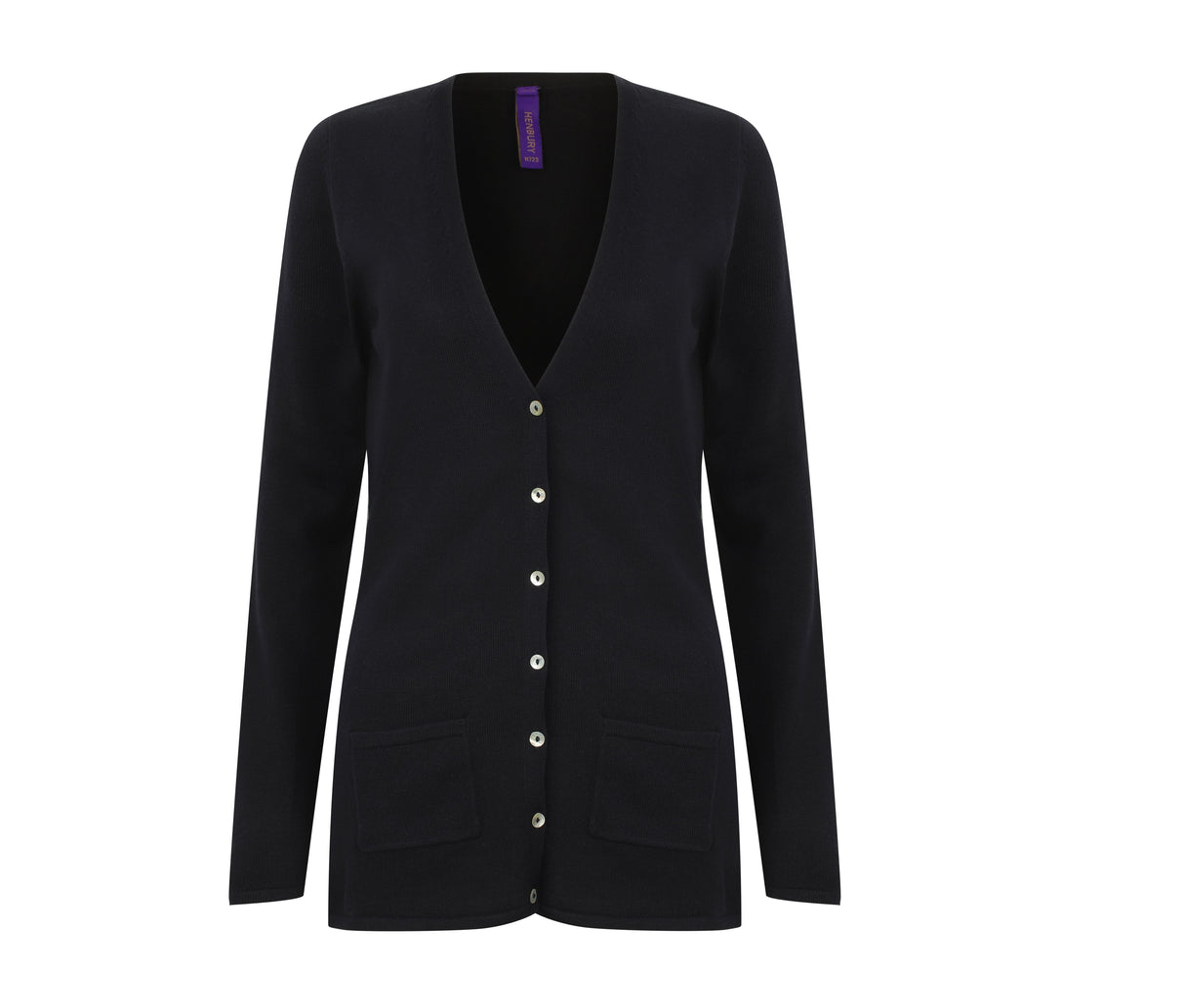 HENBURY LADIES V BUTTON CARDIGAN