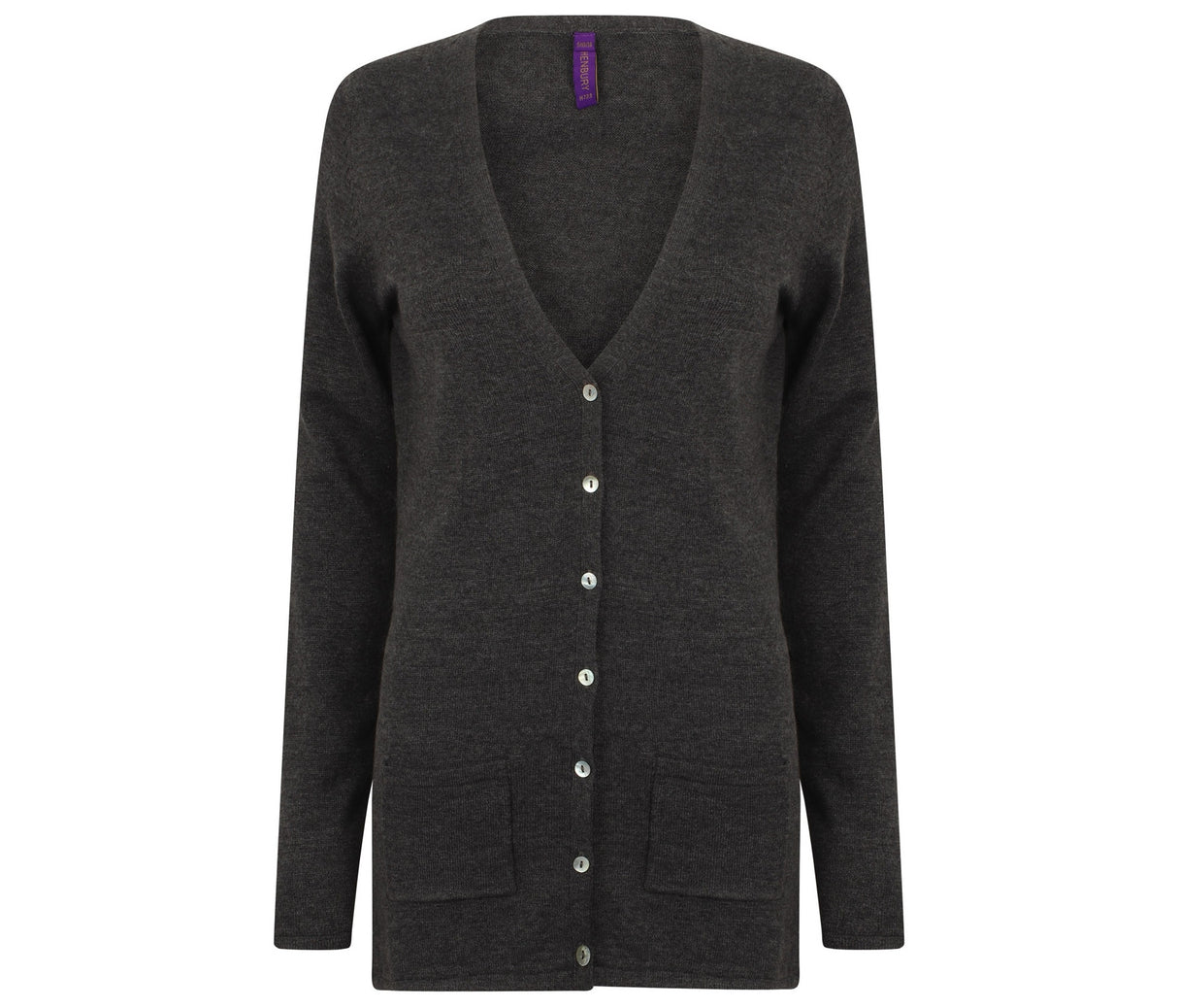 HENBURY LADIES V BUTTON CARDIGAN