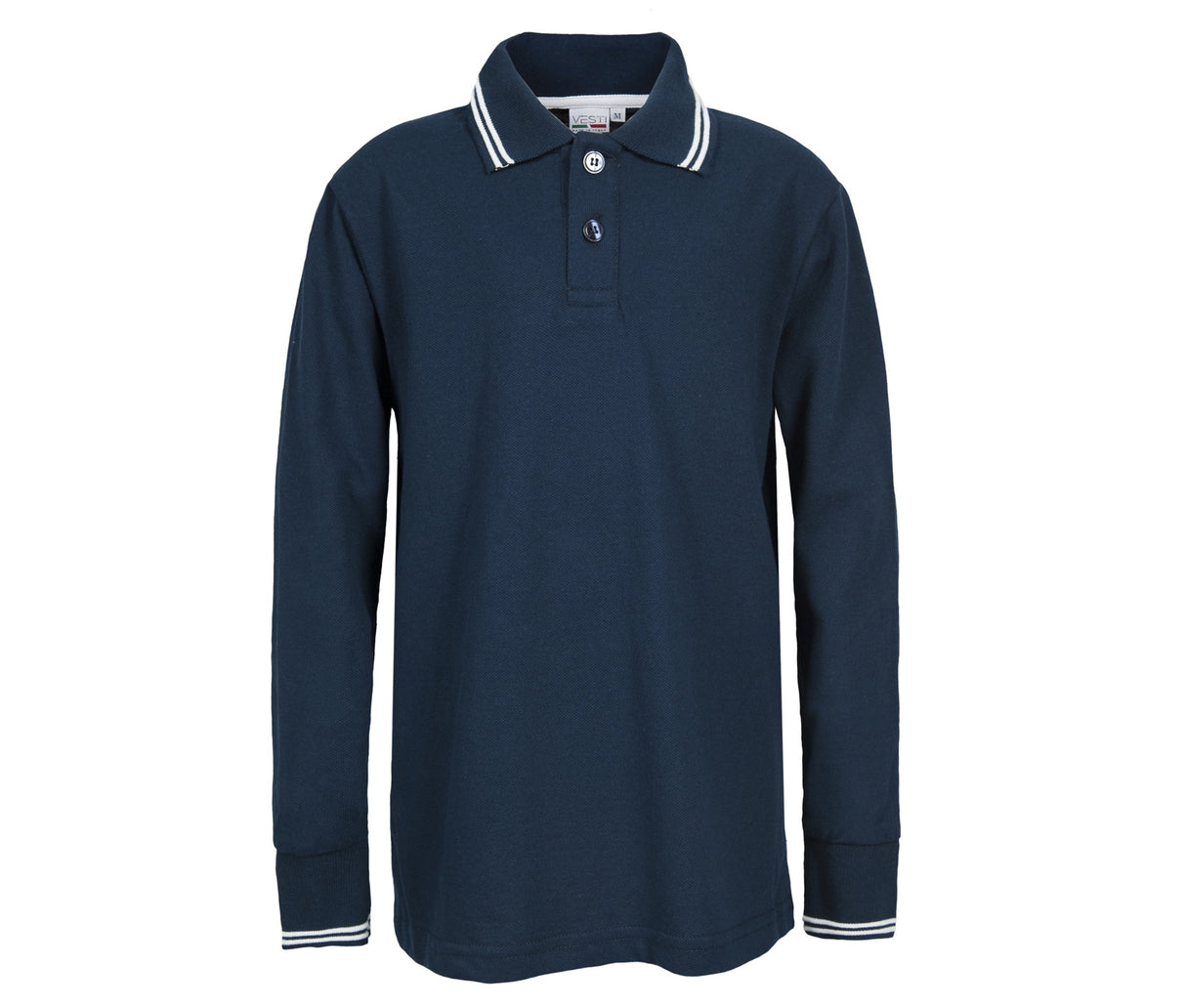 KIDS' LONG SLEEVE PIQUE POLO SHIRT