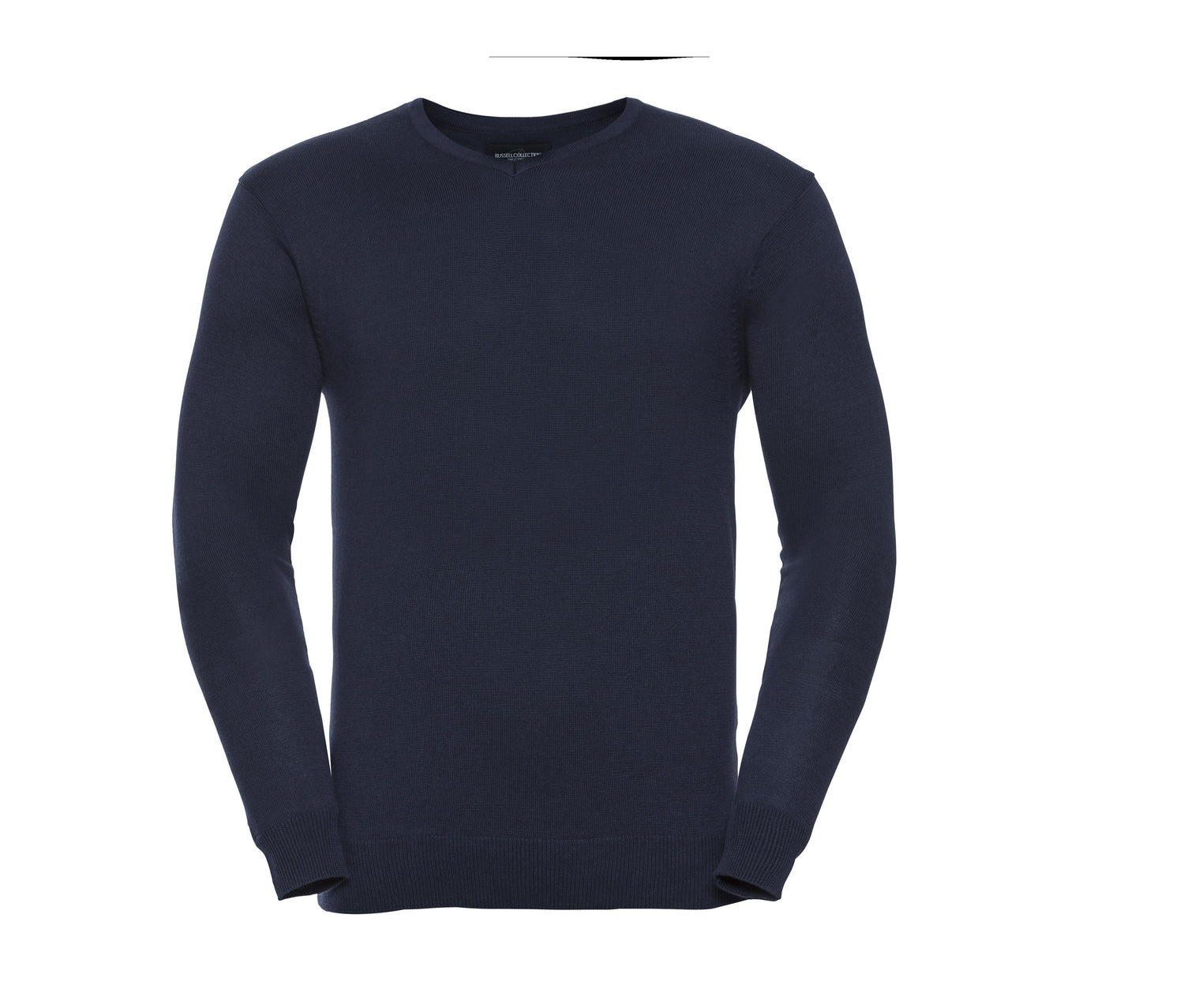 RUSSELL MEN'S V-NECK KNITTED PULLOVER