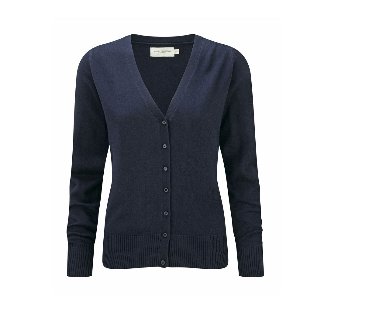 RUSSELL WOMEN'S V-NECK KNITTED CARDIGAN