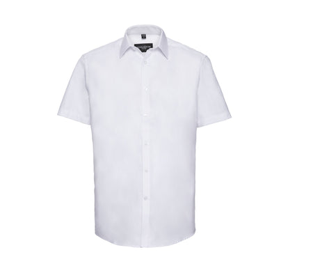 MEN'S SHORT SLEEVE TAILORED HERRINGBONE SHIRT