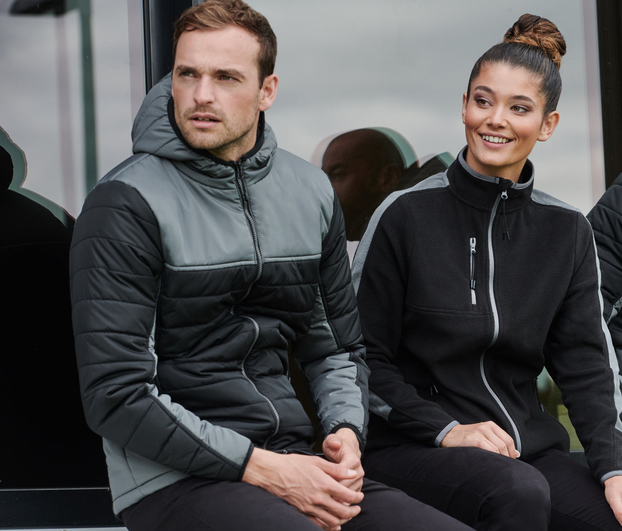 FINDEN HALES HOODED CONTRAST PUFFER JACKET