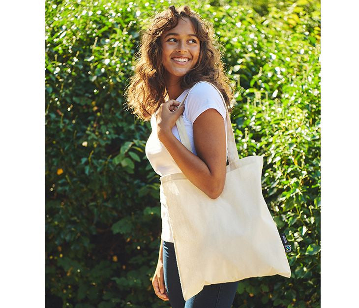 NEUTRAL SHOPPING BAG, LONG HANDLES