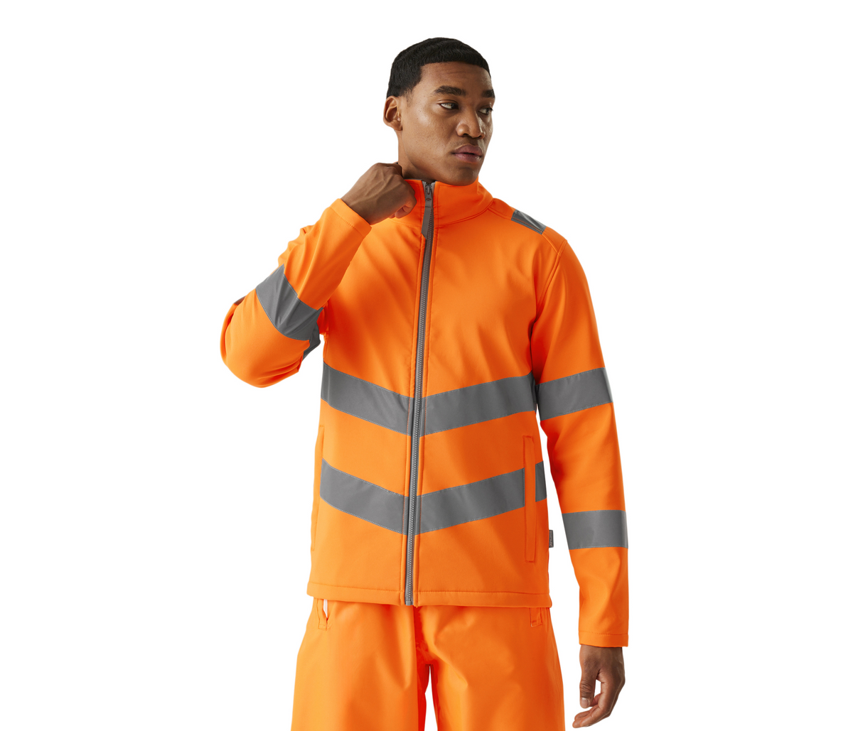 REGATTA HI-VIS PRO CONTRACT ABLAZE 2 LAYER SOFTSHELL JACKET (CLASS 3)
