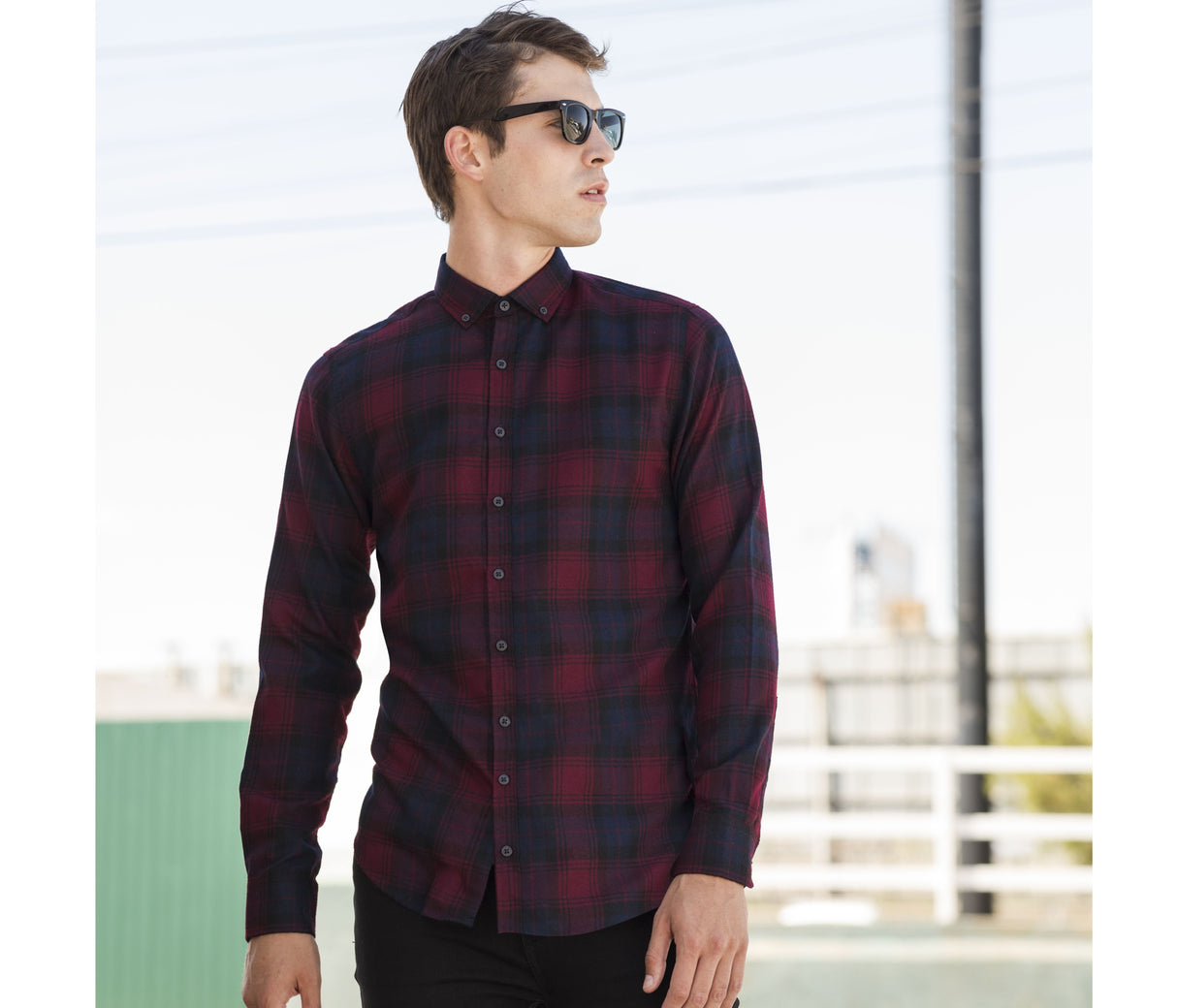 SF CLOTHING MEN'S CHECK CASUAL SHIRT