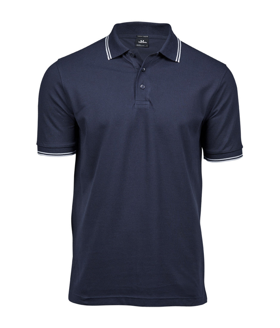 TEE JAYS LUXURY STRIPE STRETCH POLO