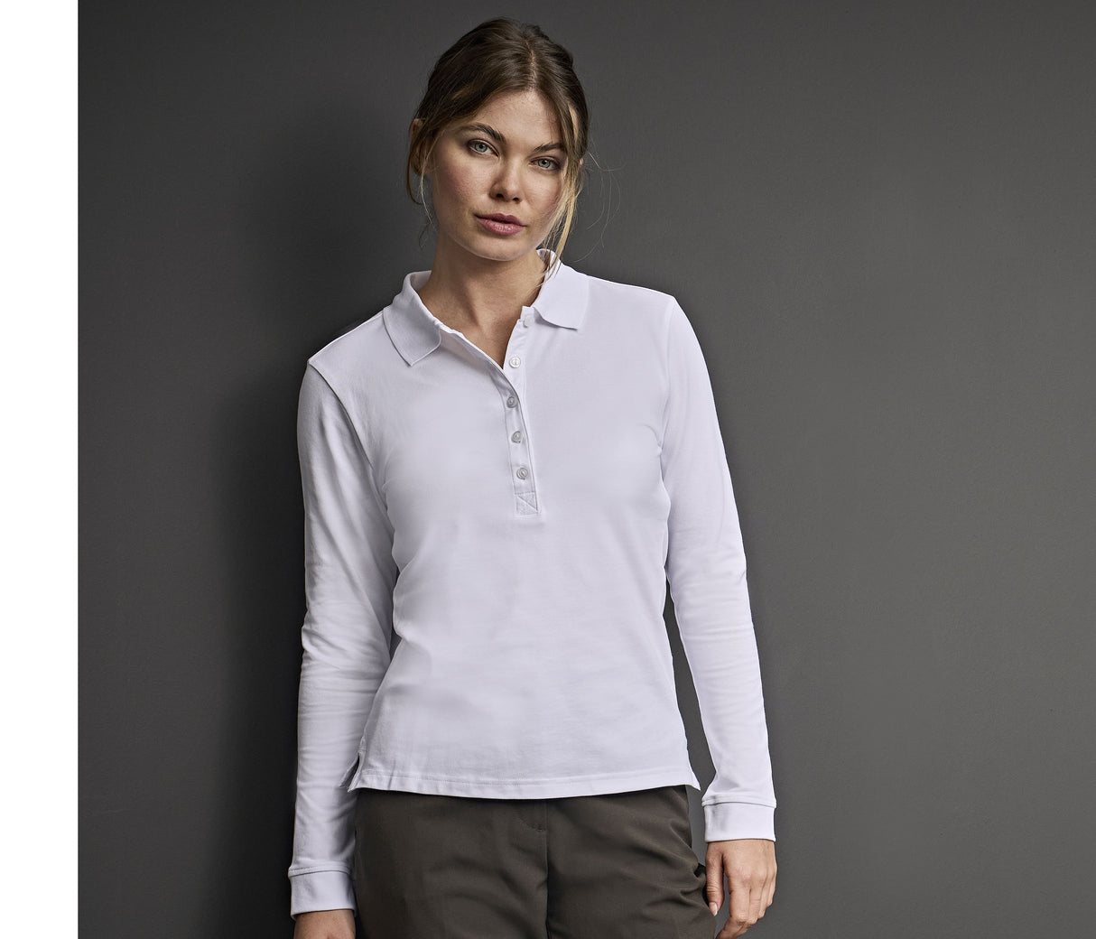 TEE JAYS LADIES LUXURY STRETCH LONG SLEEVE POLO