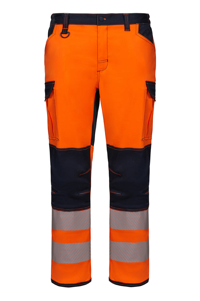 STRETCH TROUSERS WITH KNEE PADS AND REFLECTIVE STRIPES