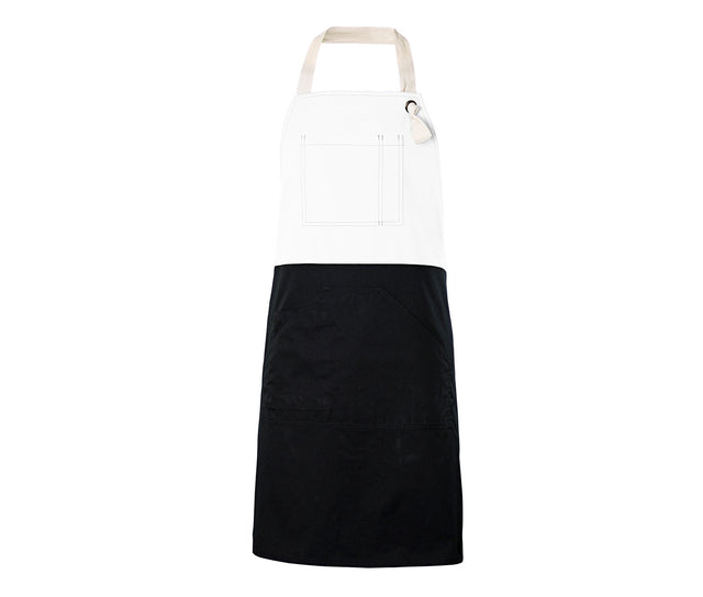 TWO-TONED BIB APRON