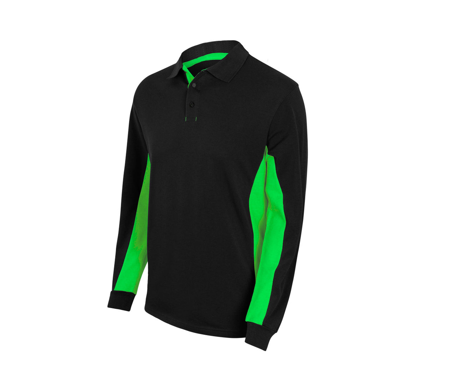 VELILLA TWO-TONE LONG-SLEEVE POLO SHIRT