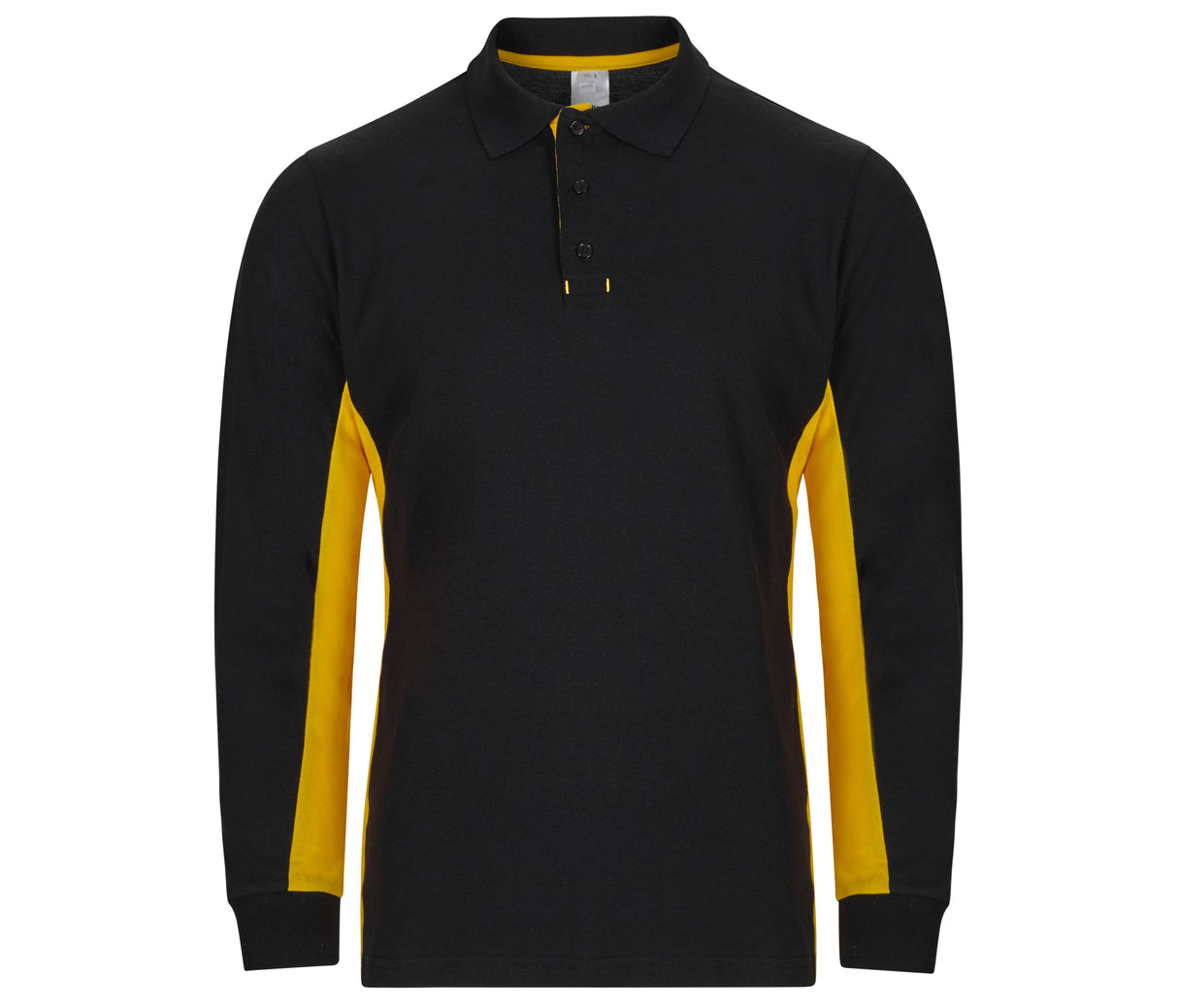 VELILLA TWO-TONE LONG-SLEEVE POLO SHIRT
