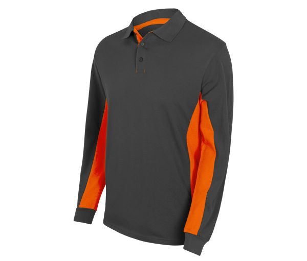VELILLA TWO-TONE LONG-SLEEVE POLO SHIRT