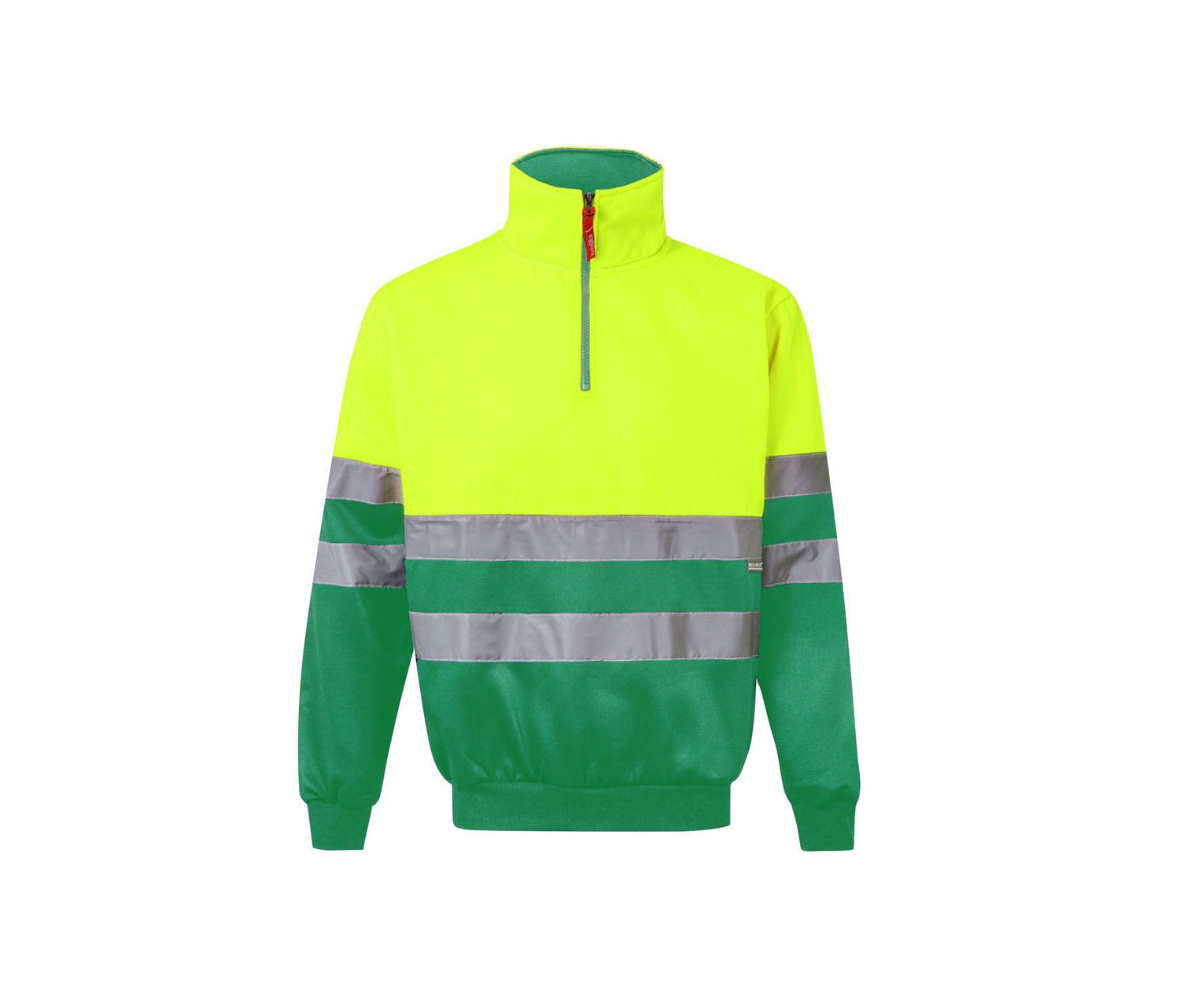 VELILLA TWO-TONE HIGH VISIBILITY ZIP SWEATSHIRT