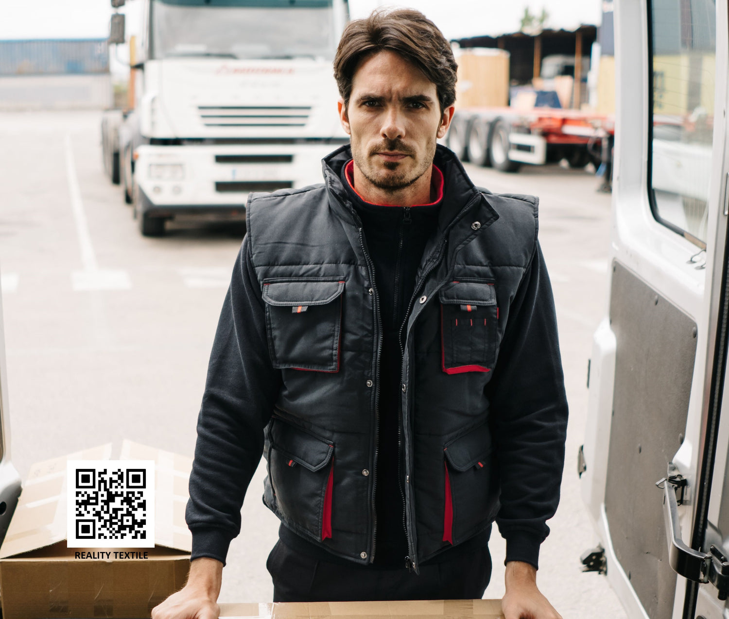 VELILLA TWO-TONE MULTI-POCKET PADDED VEST