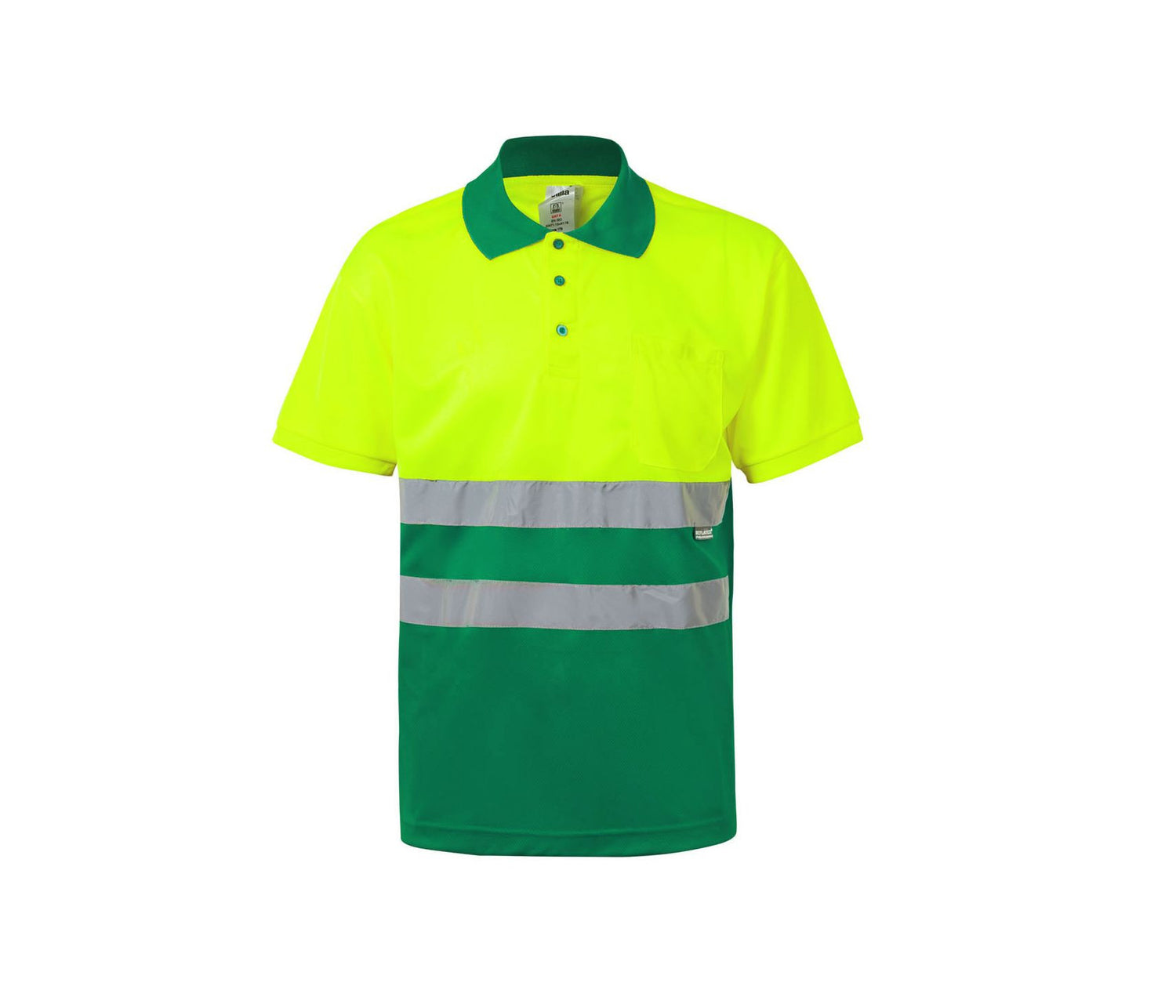 VELILLA TWO-TONE HIGH VISIBILITY SHORT SLEEVE POLO SHIRT