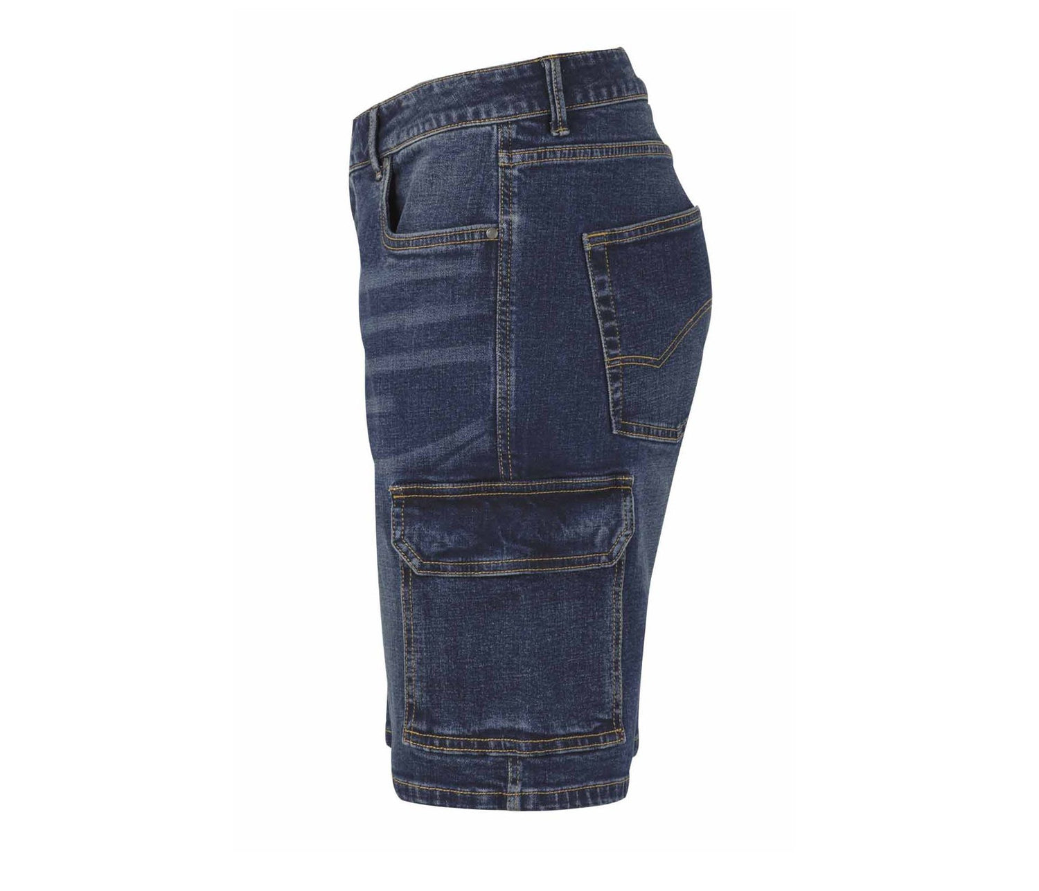 VELILLA MULTI-POCKET STRETCH DENIM BERMUDA SHORTS