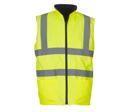 HI-VIS REVERSIBLE FLEECE BODYWARMER