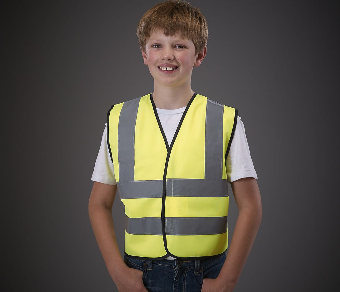 YOKO KIDS HI-VIS TWO BAND & BRACES WAISTCOAT