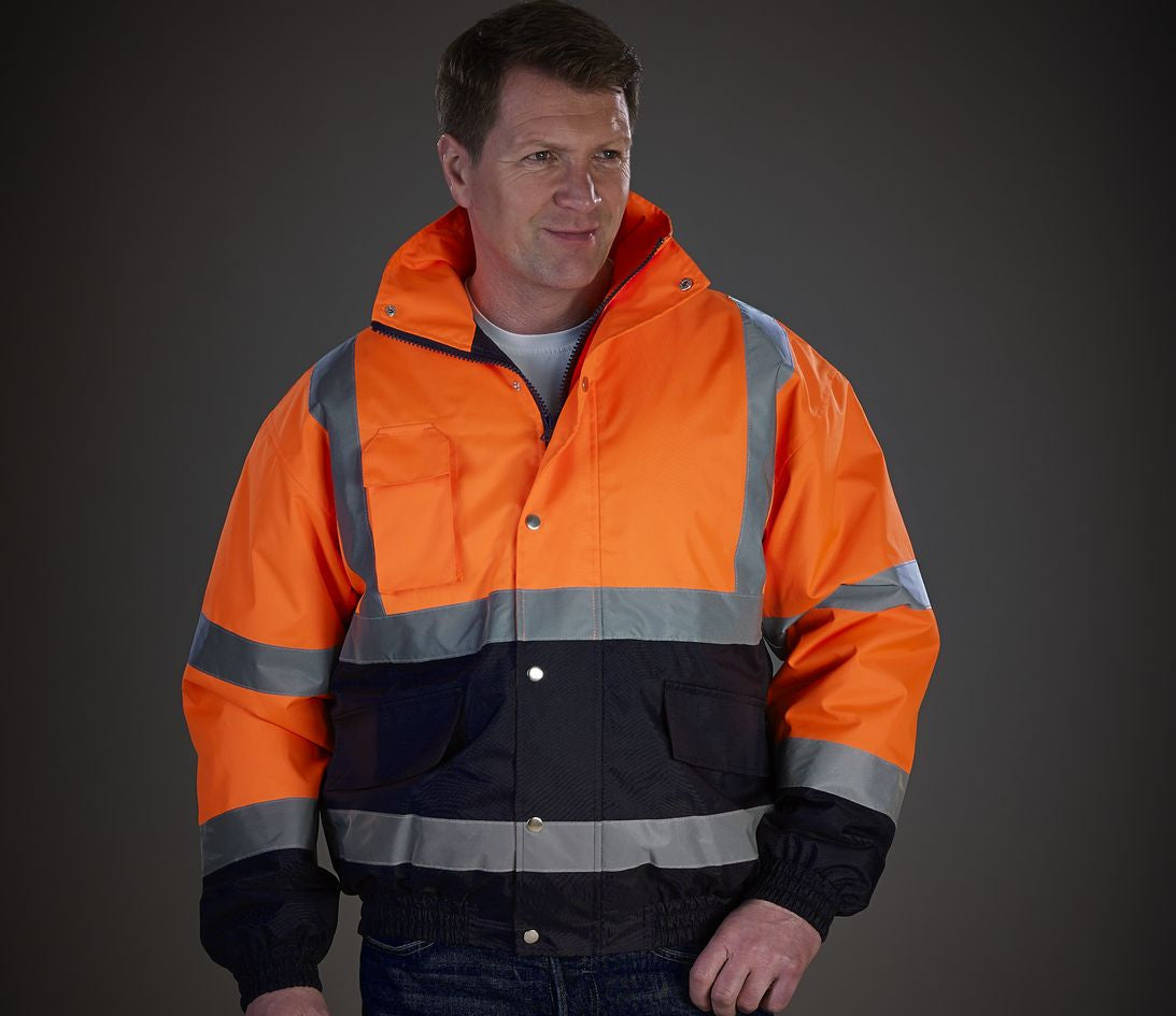 YOKO HI-VIS TWO-TONE BOMBER JACKET