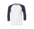 Unisex 3/4 Sleeve Baseball Tee