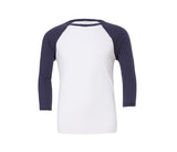 Unisex 3/4 Sleeve Baseball Tee