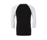 BELLA + CANVAS Unisex 3/4 Sleeve Baseball Tee