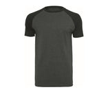 BUILD YOUR BRAND RAGLAN CONTRAST TEE