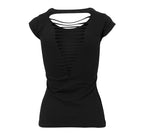 BUILD YOUR BRAND LADIES BACK CUT TEE