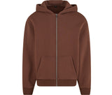 BUILD YOUR BRAND FLUFFY ZIP HOODY