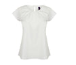 LADIES PLEAT FRONT S/S BLOUSE