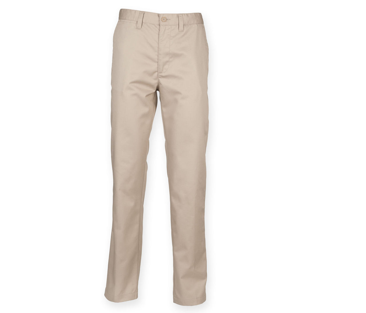 HENBURY MEN'S 65/35 FLAT FRONT CHINO