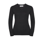 LADIES' V-NECK KNITTED SWEATER
