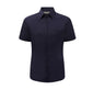RUSSELL COLLECTION LADIES' SHORT SLEEVE CLASSIC POLYCOTTON POPLIN SHIRT