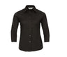RUSSELL COLLECTION LADIES' 3/4 SLEEVE FITTED STRETCH SHIRT