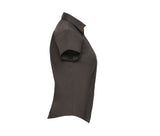 RUSSELL COLLECTION LADIES' SHORT SLEEVE FITTED STRETCH SHIRT