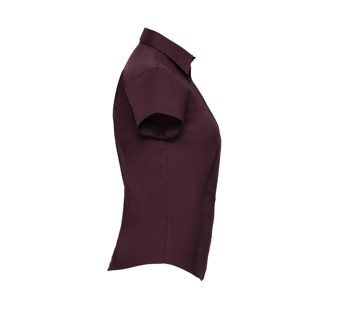 RUSSELL COLLECTION LADIES' SHORT SLEEVE FITTED STRETCH SHIRT