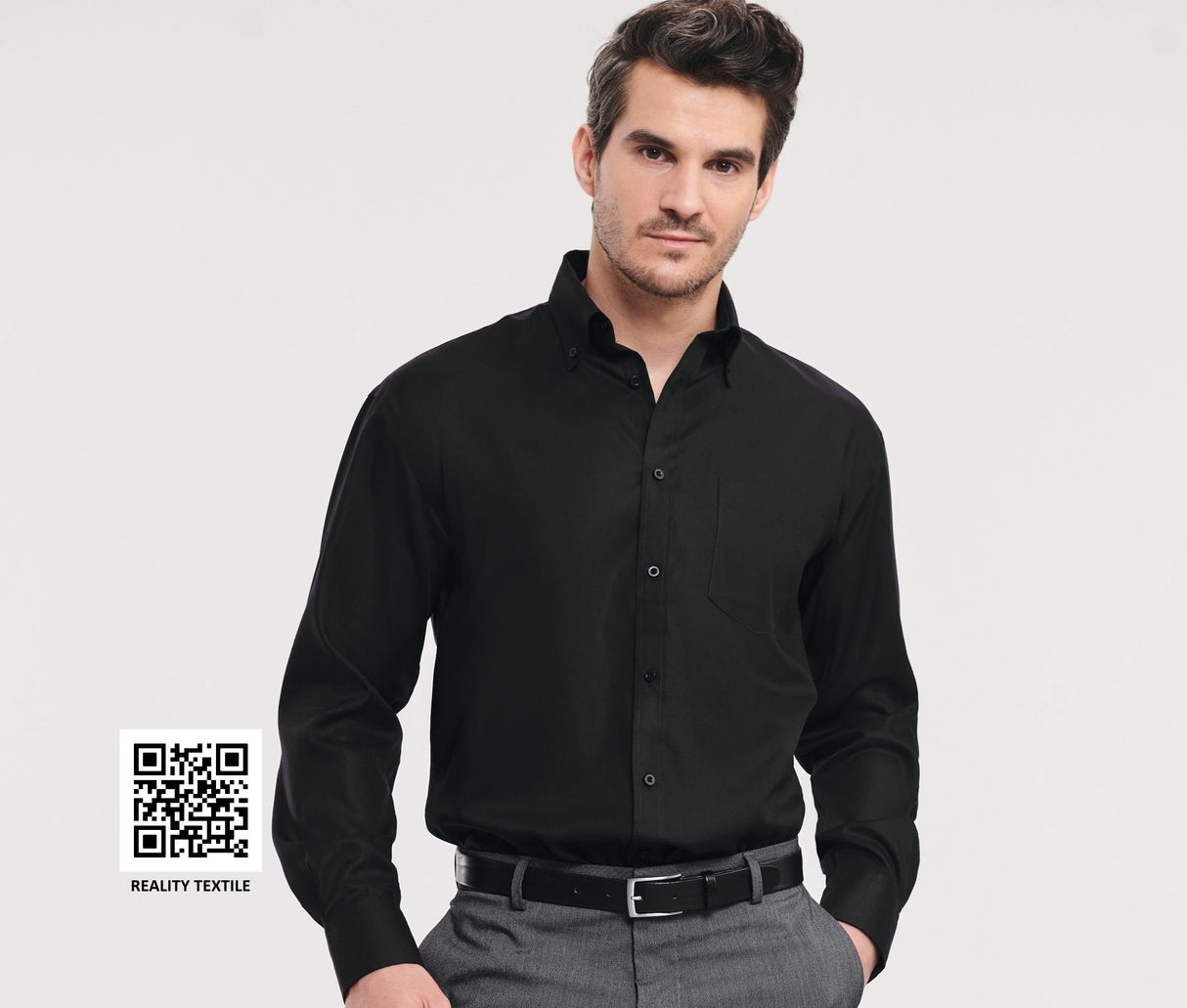 RUSSELL COLLECTION MEN'S LONG SLEEVE CLASSIC ULTIMATE NON-IRON SHIRT