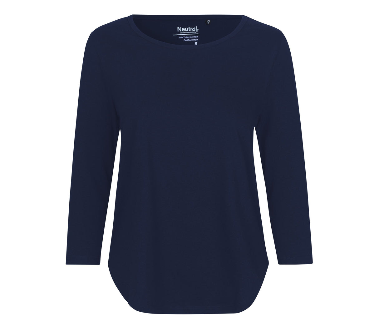 NEUTRAL LADIES THREE QUARTER SLEEVE T-SHIRT