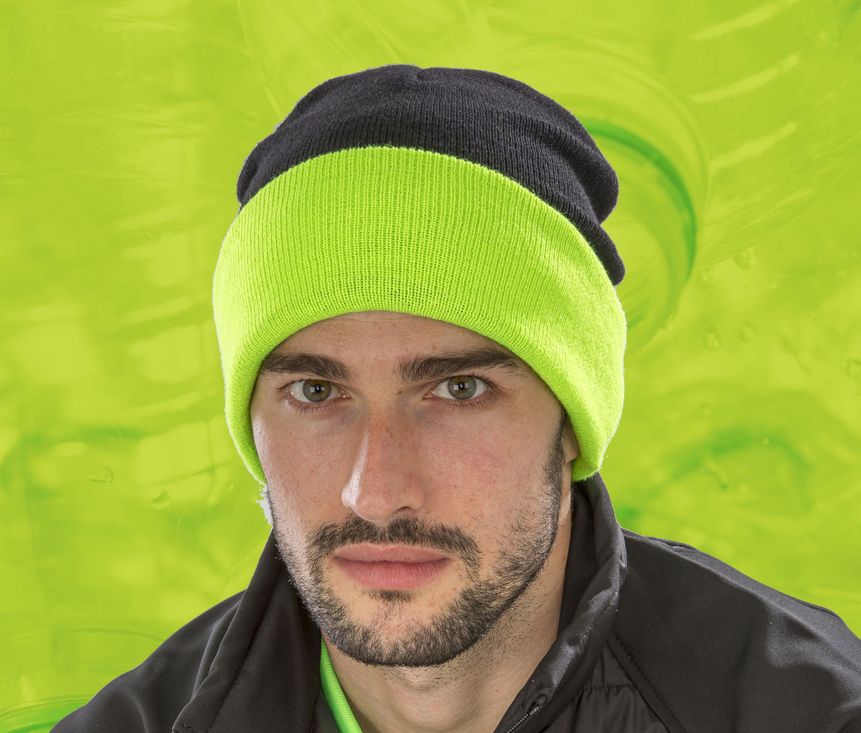 RESULT RECYCLED BLACK COMPASS BEANIE