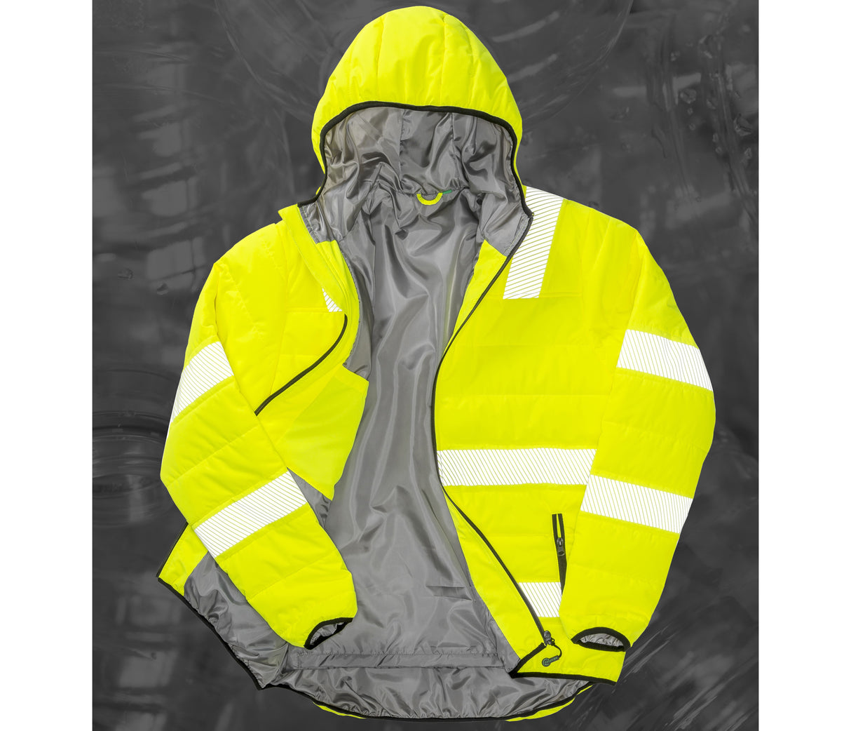 RESULT RECYCLED RIPSTOP PADDED SAFETY JACKET