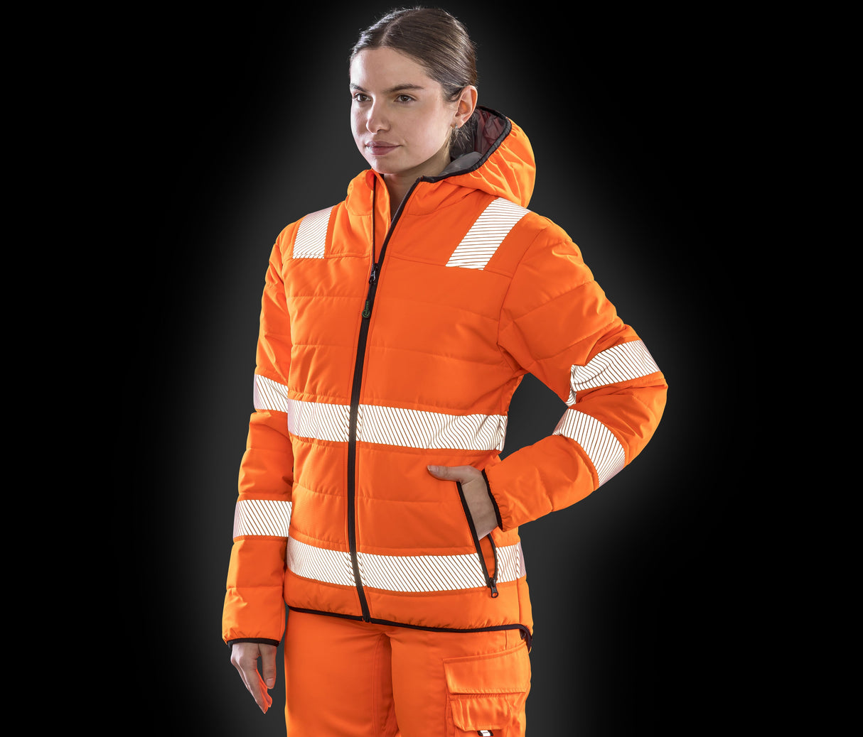 RESULT RECYCLED RIPSTOP PADDED SAFETY JACKET