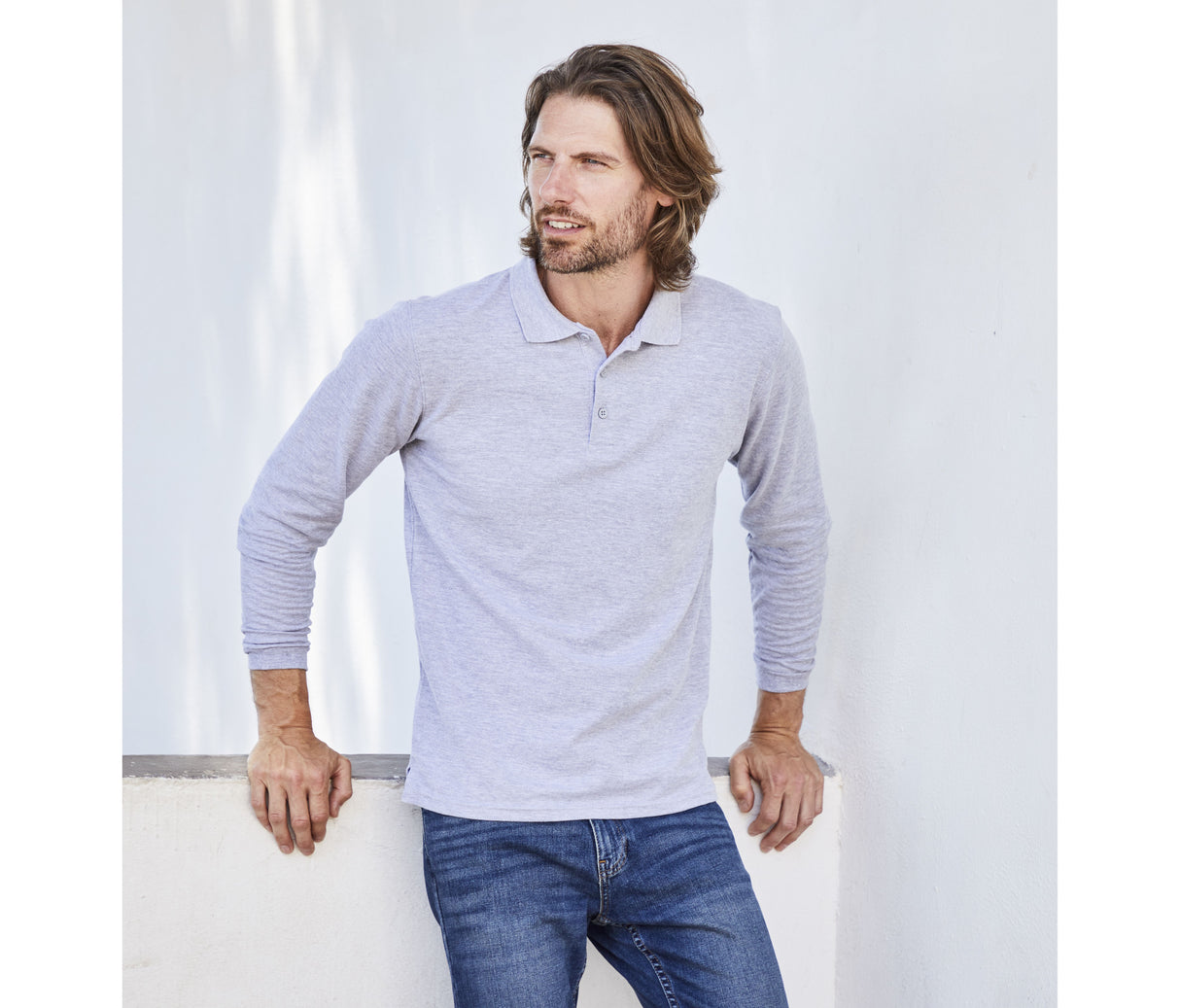 FRUIT OF THE LOOM PREMIUM LONG SLEEVE POLO