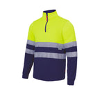 VELILLA TWO-TONE HIGH VISIBILITY ZIP SWEATSHIRT