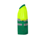 VELILLA TWO-TONE HIGH VISIBILITY SHORT SLEEVE POLO SHIRT